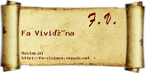 Fa Viviána névjegykártya
